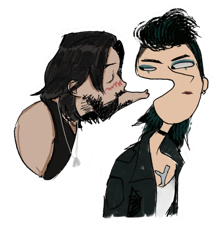 Johnny and Rogue sticker